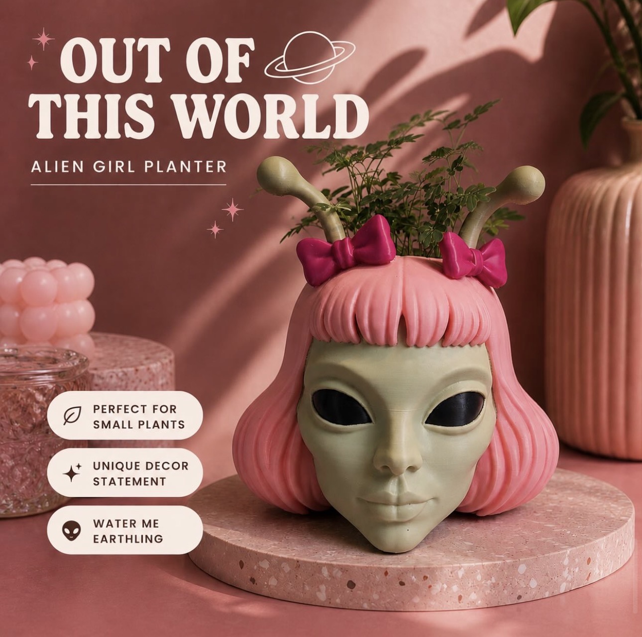 Alien Girl Planter